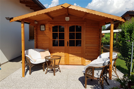 CASETTA IN LEGNO.IT - TETTOIA 1,50 - PORTA DOPPIA -