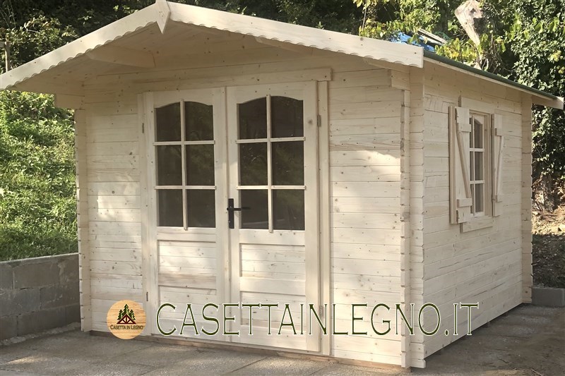 CASETTA IN LEGNO.IT PORTA DOPPIA E FINESTRA LATERALE