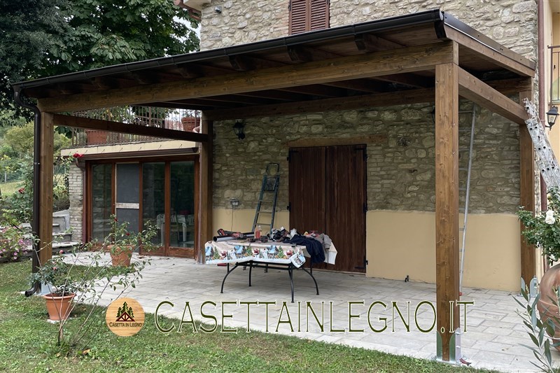 CASETTA IN LEGNO.IT TETTOIA ADDOSSATA AL MURO